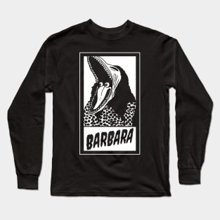 Barbara Ghost Monster Halloween Spooky Horror 80's Vintage Retro All Black Long Sleeve T-Shirt